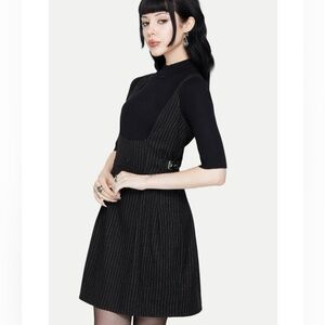 NWT Disturbia Katya Striped Mini Pinafore Dress size 16